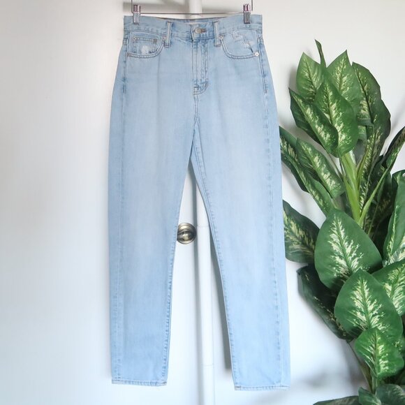 Madewell The Perfect Vintage Jean Light Wash High Rise Distressed Straight 25 - Picture 2 of 10
